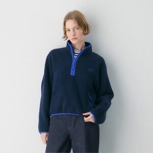 Polartec® Thermal Pro™ Mockneck Hi-hip Zip-up admiral jazz blue aritzia